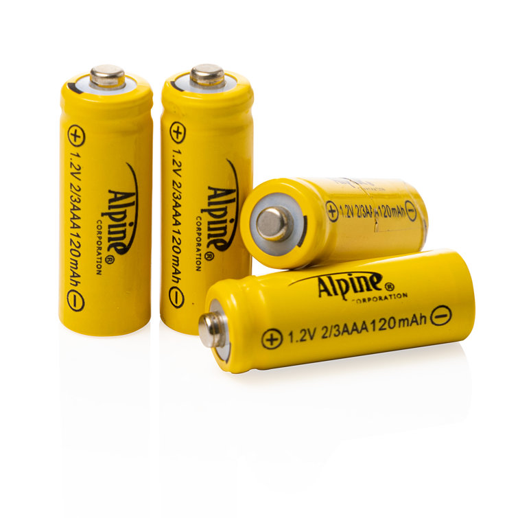 Alpine Replacement 120MAH 2/3 AAA NICD Solar Batteries Wayfair